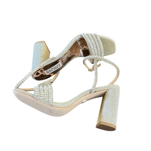 Badgley Mischka Becca Jeweled Dressy Block Heel Sandals NEW Size 6.5 - Picture 10 of 12